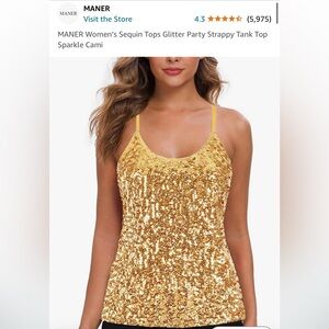 Maner gold sequin tank